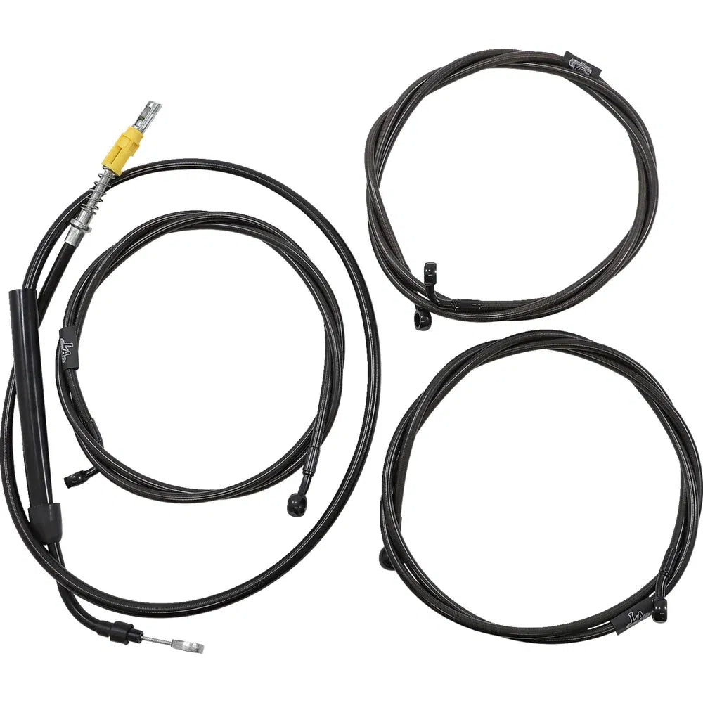 Kit completo de cable de manillar/línea de freno trenzado midnight, estándar
