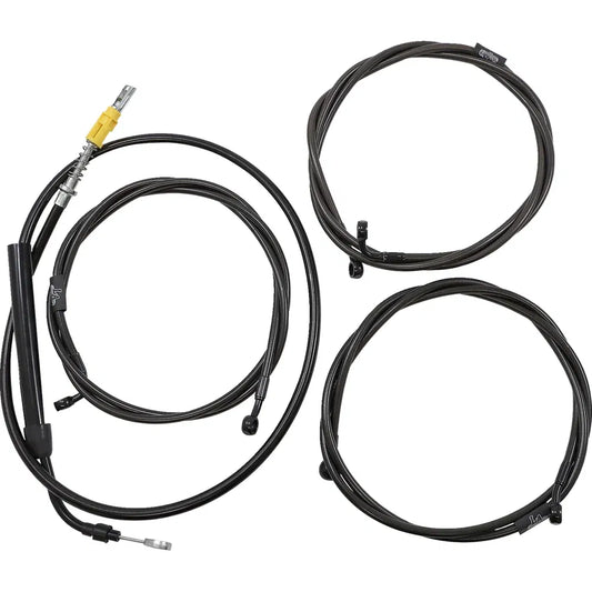 Kit completo de cable de manillar/línea de freno trenzado midnight, estándar