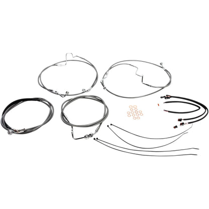 Kit de instalación de manillar XR - Kit de instalación de manillar XR - Perchas para monos de 12"-14" - FLH '16 - Acero inoxidable