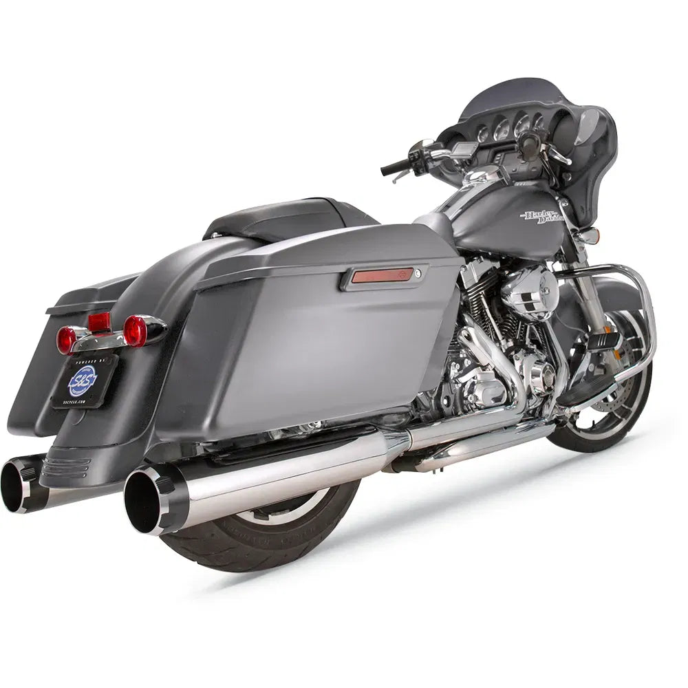 Mufflers - Chrome - Black Thruster - M8 Touring '17-'19