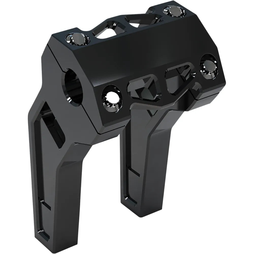 Risers - Pullback - 6" - 1" Clamping - Black Anodized
