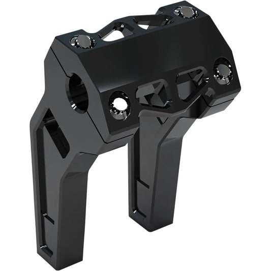 Risers - Pullback - 6" - 1" Clamping - Black Anodized
