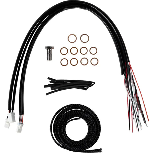 Kit completo de cable de manillar/línea de freno trenzado de acero inoxidable — kit de cables