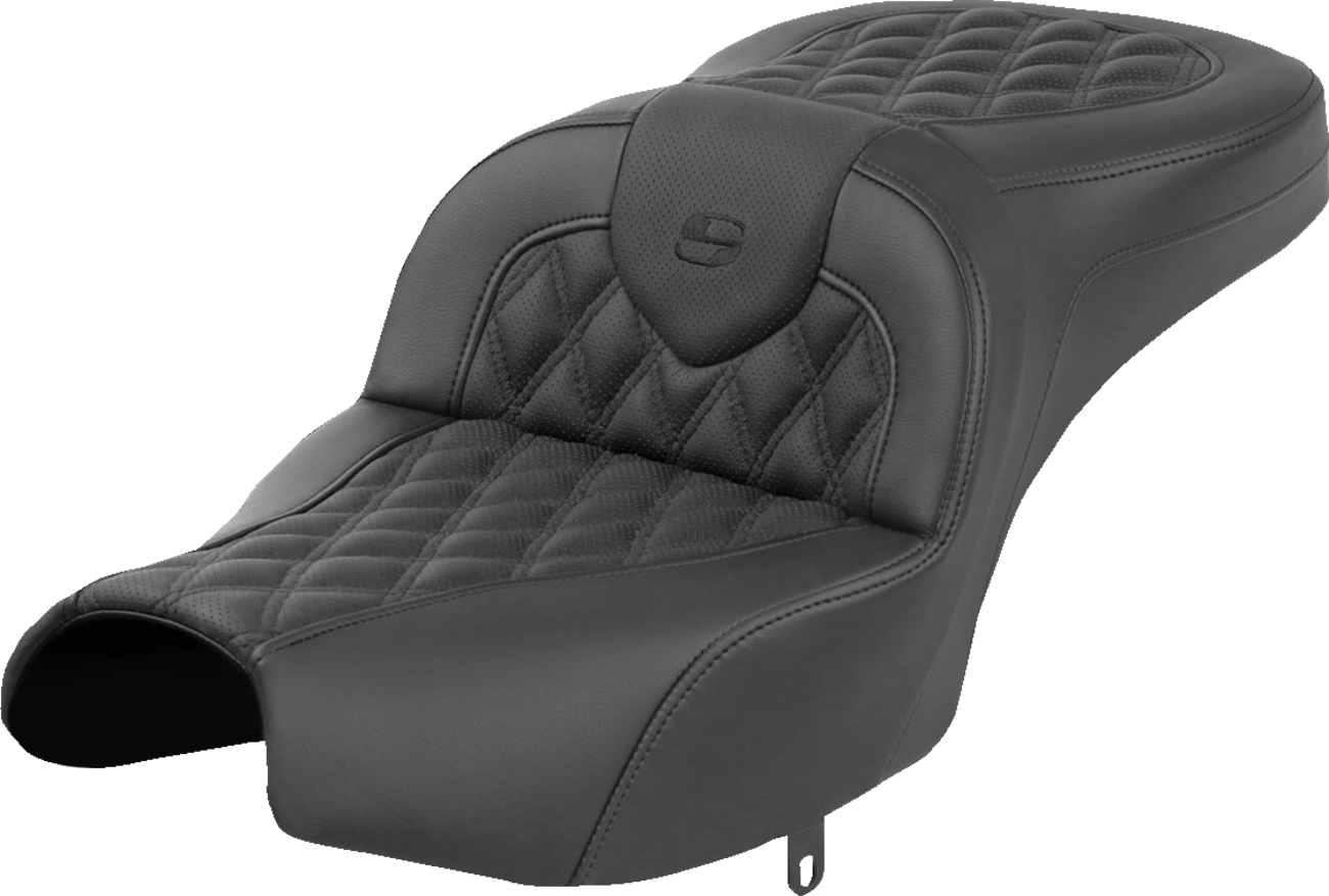 Asiento de alcance estándar Roadsofa™ - Asiento Roadsofa™ - Sin respaldo - Negro - Costura de celosía - Indian Pursuit '22-'24
