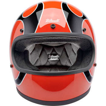 Casco Biltwell Gringo - Flames - Competition Orange