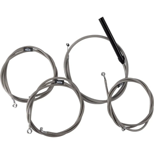 Kit completo de cable de manillar/línea de freno trenzado de acero inoxidable — kit de cables