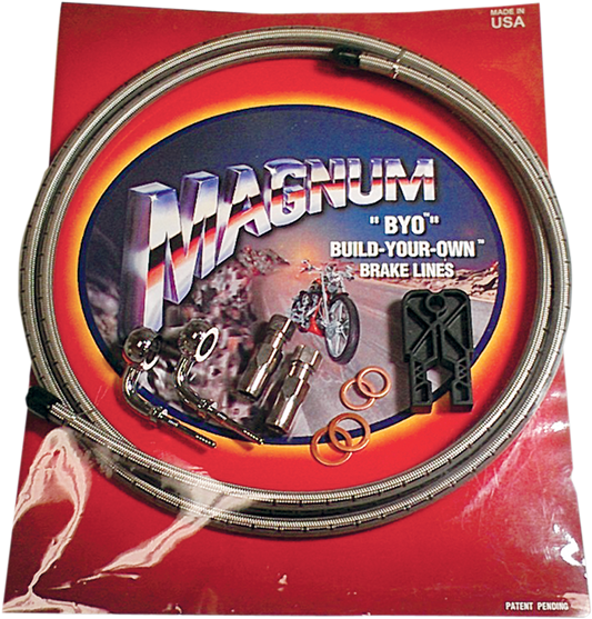 Juego de línea de freno BYO® Build-Your-Own® - Juego de línea de freno - Disco único - 7/16"-90° - 6' - Acero inoxidable