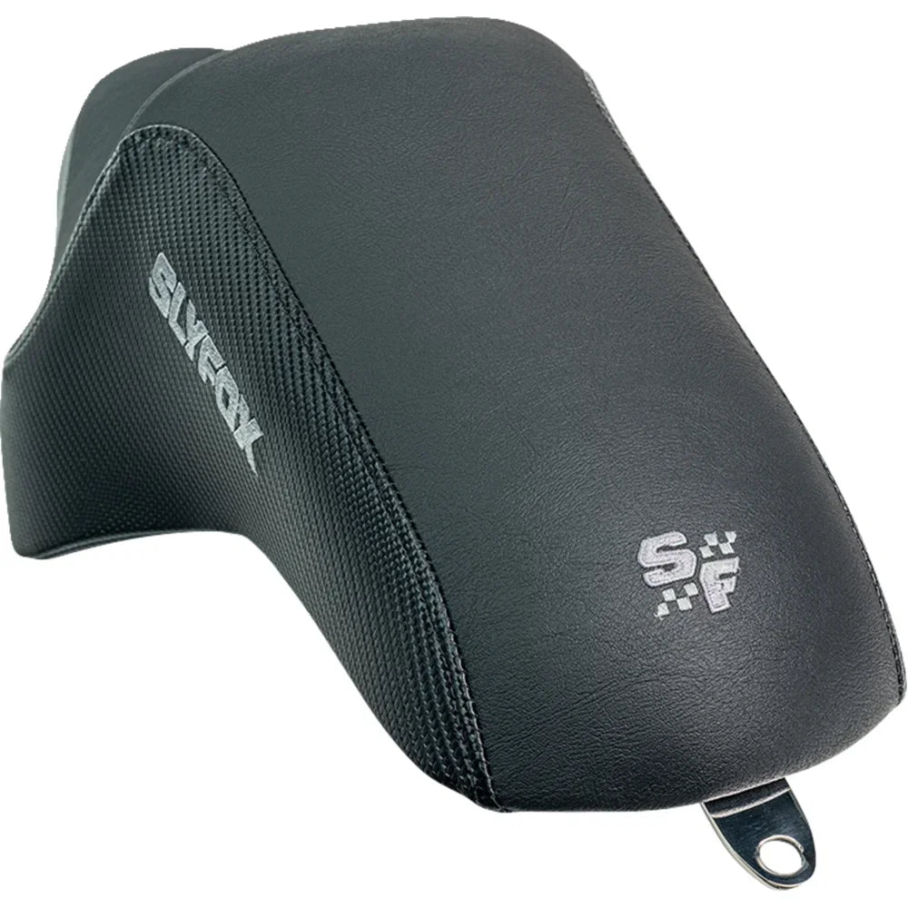 Asiento SLYFOX The Drifter Drifter Gray Logo Black Vinyl W/ Slipstop Carbon Fiber XL '04-'22