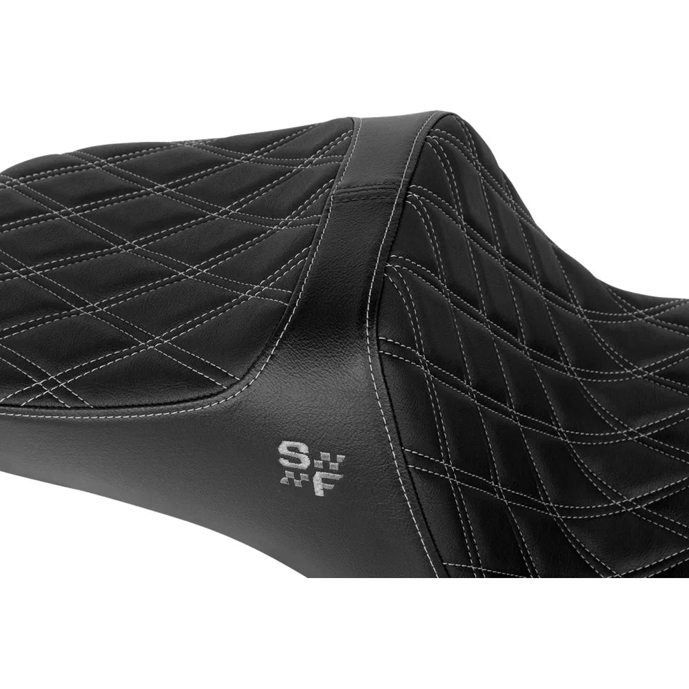 Asiento SLYFOX Chariot Black Double Diamond Stitch Silver Logo FLSB '18-'21/FXLR '18-'26
