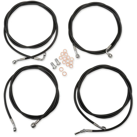 Kit de cable de freno/cable de manillar de vinilo negro estándar — ape hanger