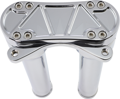 Bandit Risers - Bandit Risers - Roscado - 10" - Montaje de calibre - Cromo