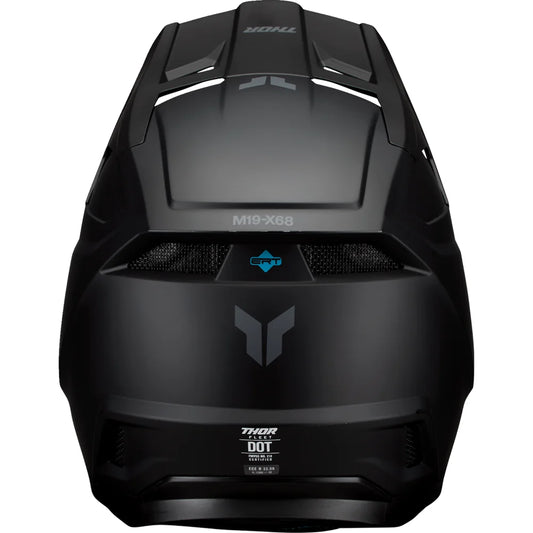 Casco juvenil fleet blackout negro mate