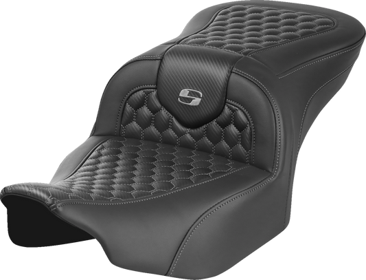 Asiento Honeycomb Roadsofa™ - Asiento Roadsofa™ - sin respaldo - Honeycomb - Costura gris - FLTR/FLHX '23-'24