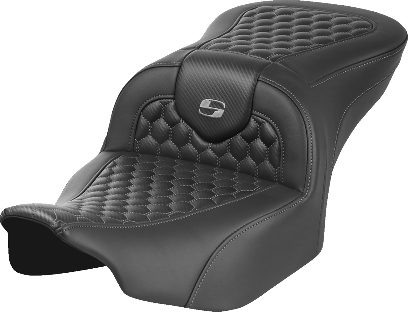 Asiento Honeycomb Roadsofa™ - Asiento Roadsofa™ - sin respaldo - Honeycomb - Costura gris - FLTR/FLHX '23-'24