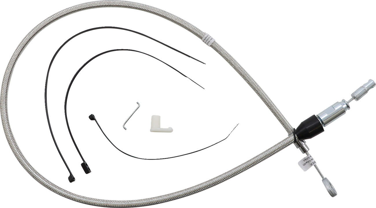 Cable de embrague superior de conexión rápida de acero inoxidable pulido - Cable de embrague superior de conexión rápida de acero inoxidable pulido - 38"