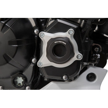 Engine Case Protector - Black/Silver - Kawasaki - Z900