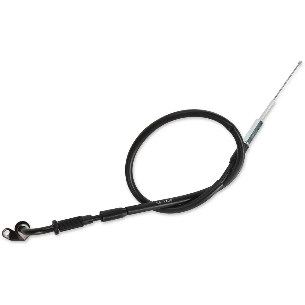 Cable del acelerador de vinilo negro.