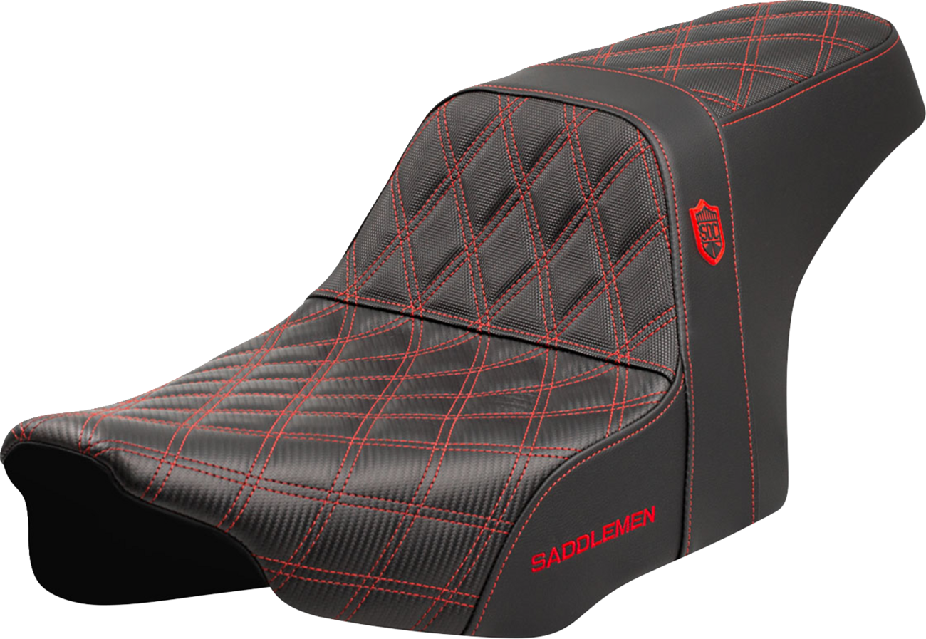 Asiento Pro Series SDC Performance Grip - Asiento Pro Series SDC Performance - Costuras rojas - sin respaldo - FLT/FLH '23 -'24
