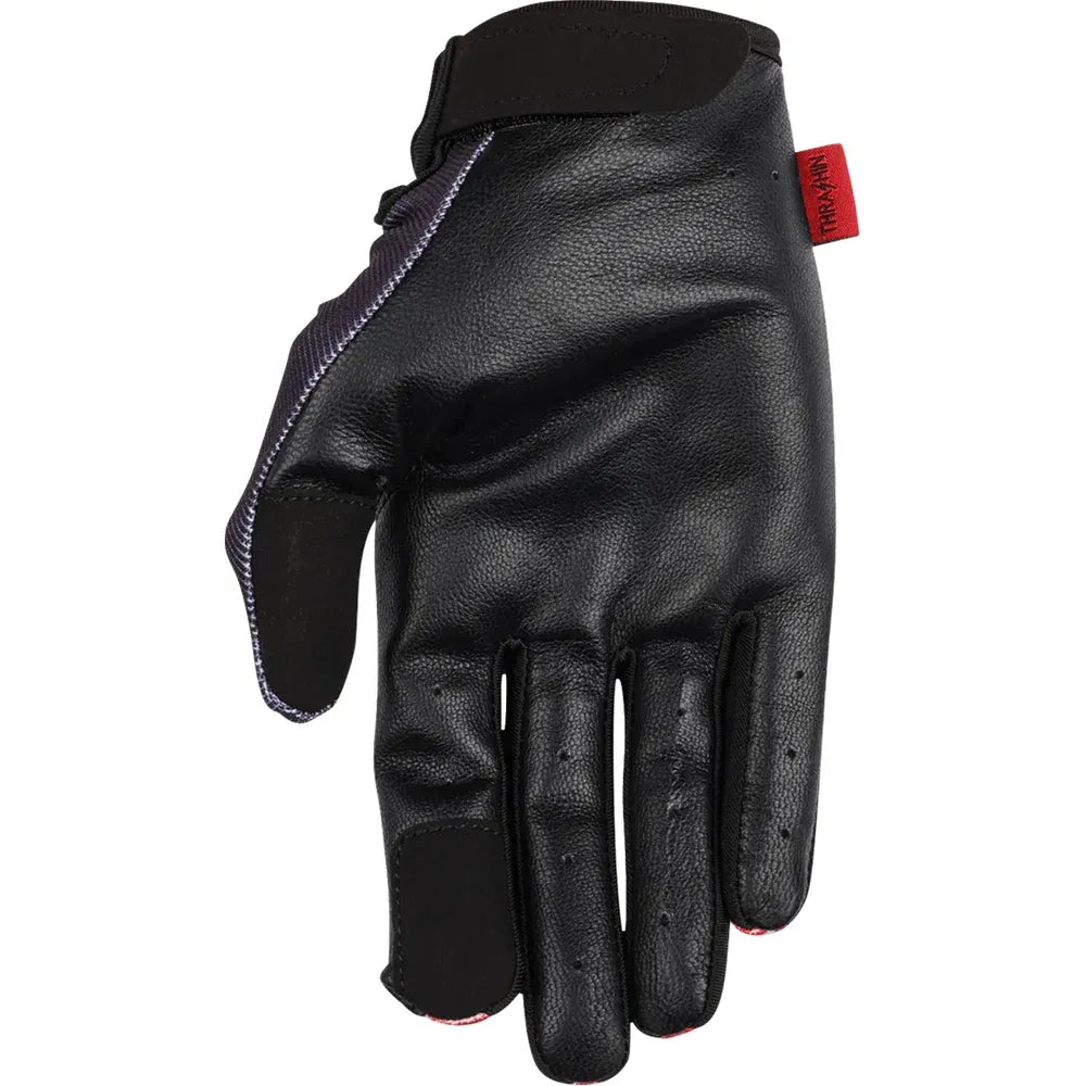 Guantes de cuero con llamas de palma sigilosos