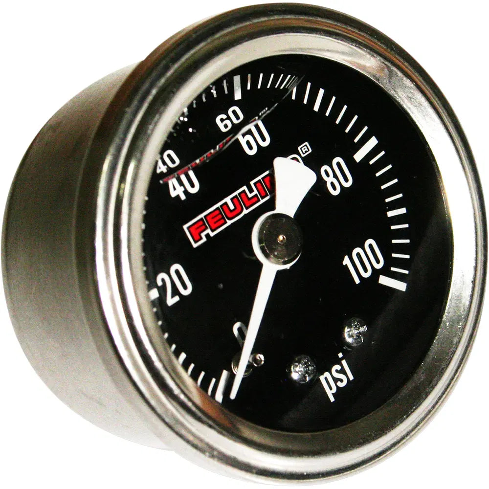 Oil Pressure Gauge - Back Port - Black Face