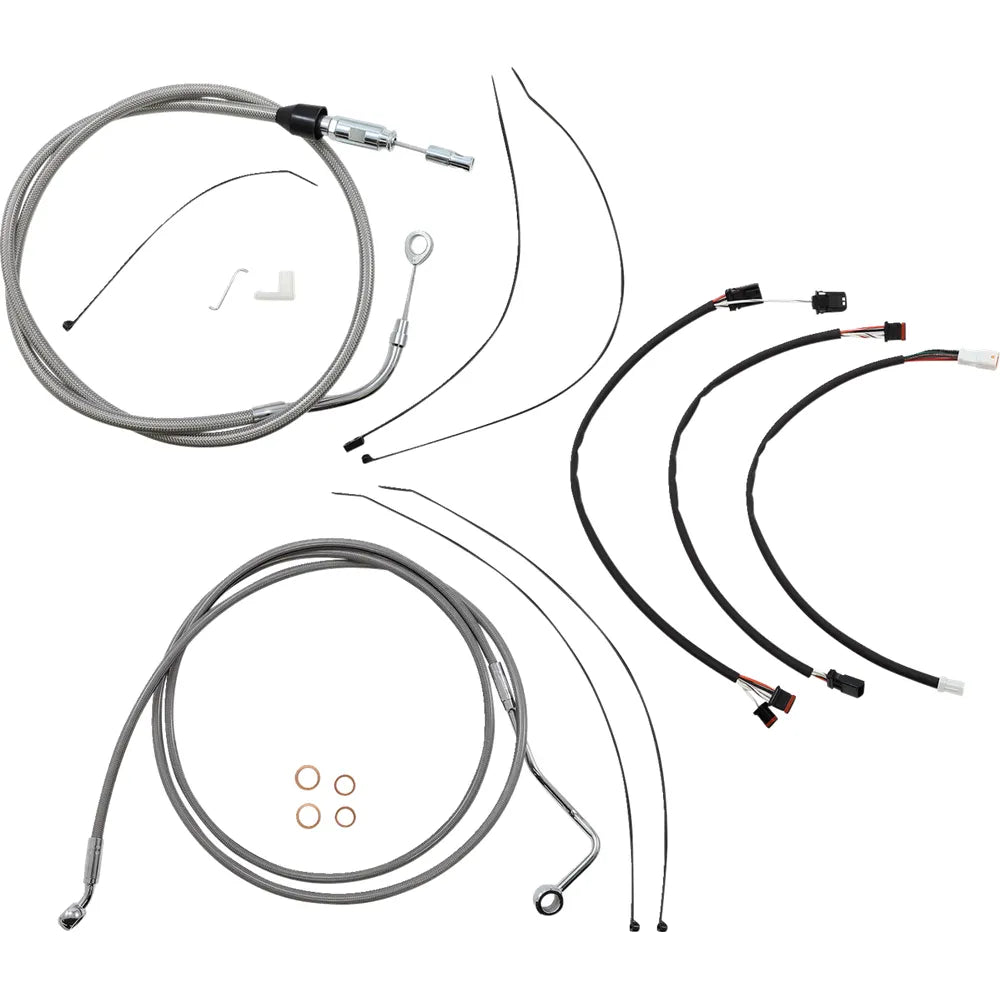 Kit de instalación de manillar XR - Kit de instalación de manillar XR - Perchas para monos de 15"-17" - FLH '21 - Acero inoxidable/cromo