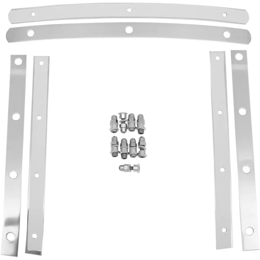 Slim Windshield Hardware Straps - Stainless Steel