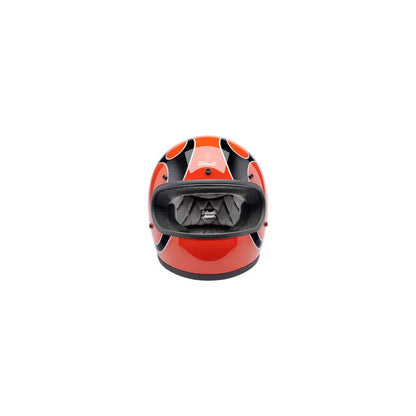 Casco Biltwell Gringo - Flames - Competition Orange