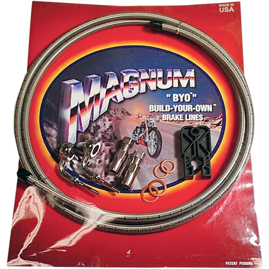 Juego de línea de freno BYO® Build-Your-Own® - Juego de línea de freno - Disco único - 7/16" recto - 6' - Acero inoxidable