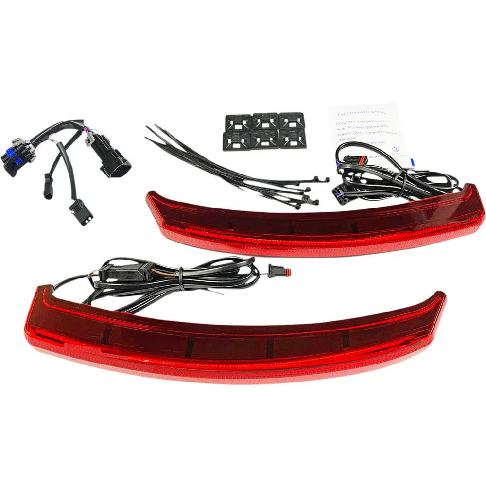 Saddle Bag Lights - Indian - Red Lens