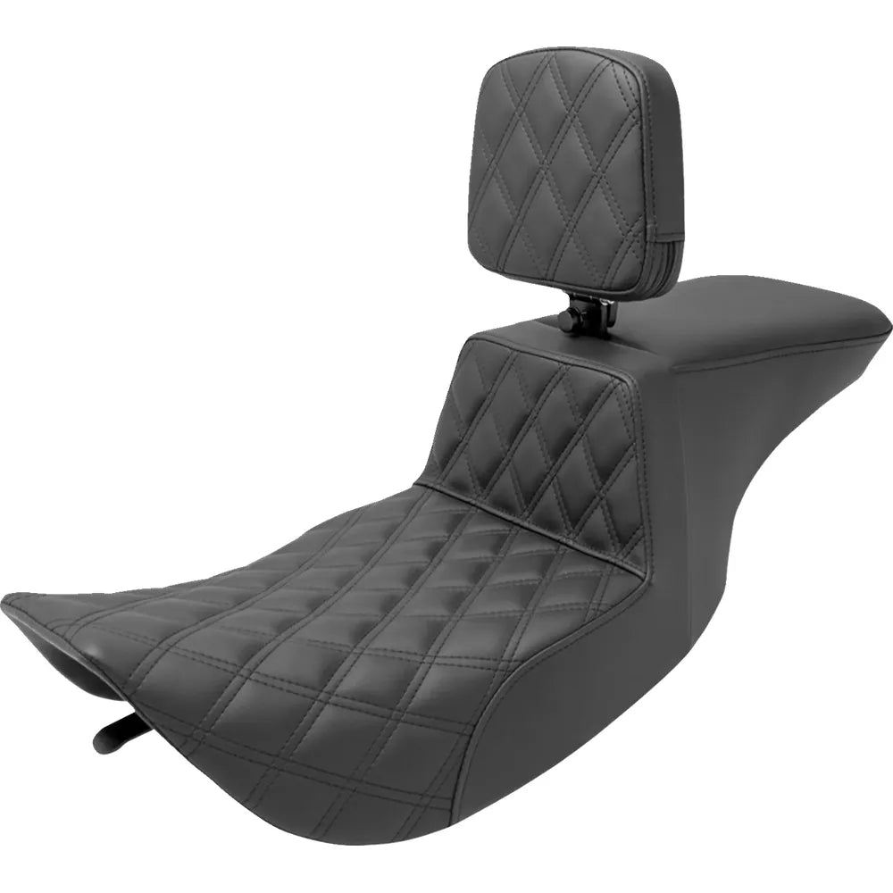 Asiento elevado Tour - Asiento elevado Tour - Respaldo del conductor - Costura de celosía delantera - FLHR/FLHX '97-'07
