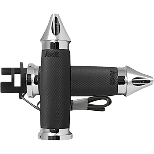 Grips - Heated - Custom Contour - Spike - Indian - Chrome