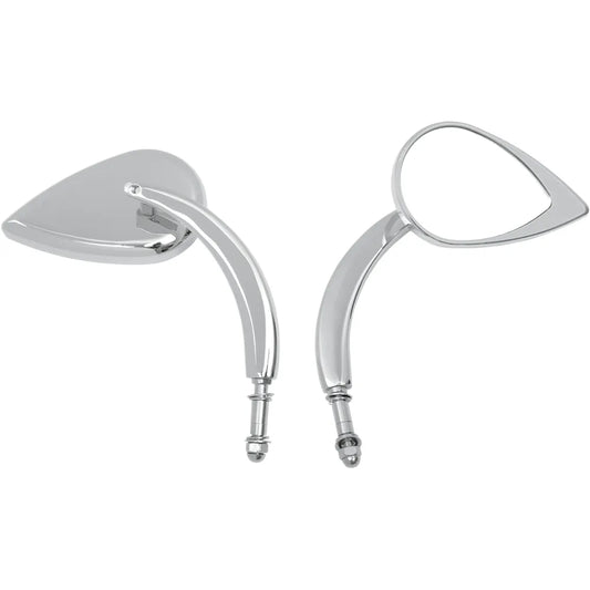 Mirror - Tear Drop - Chrome - Long Stem