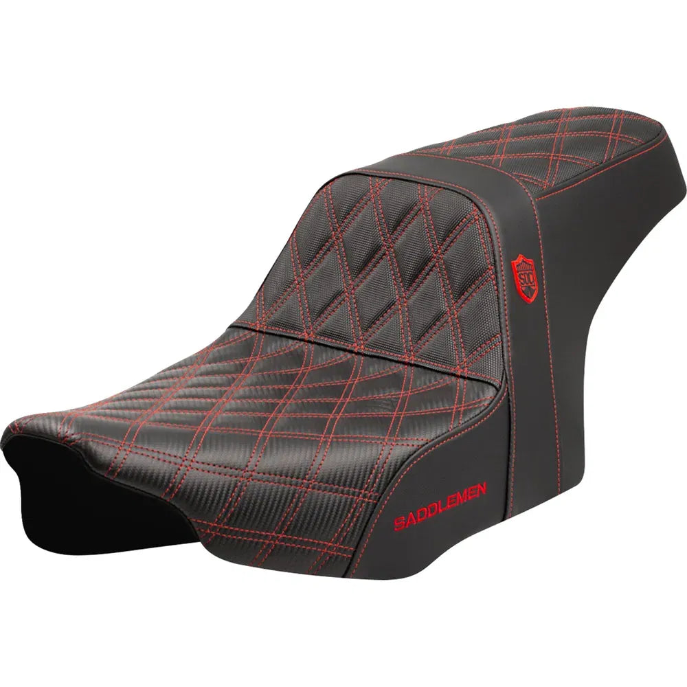 Asiento Pro Series SDC Performance Grip - Asiento Pro Series SDC Performance - Costuras rojas - sin respaldo - FLT/FLH '23 -'24
