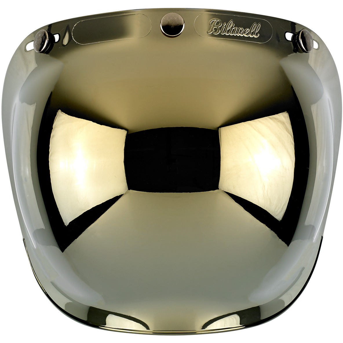 Burbuja de 3 broches para casco Biltwell - espejo dorado