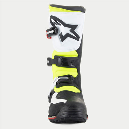 Botas Alpinestars Tech-T - Blanco/Rojo/Fluorescente Amarillo/Negro