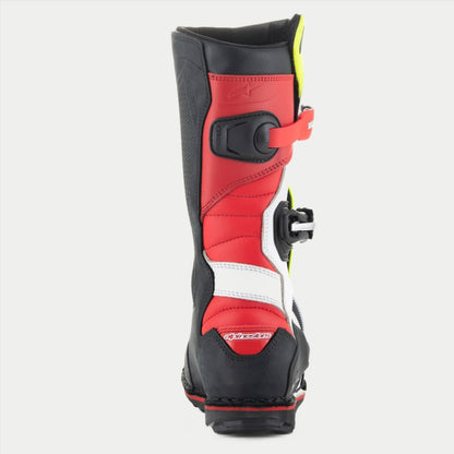 Botas Alpinestars Tech-T - Blanco/Rojo/Fluorescente Amarillo/Negro