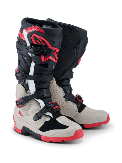 Botas Alpinestars Tech 7 – Negro/Gris Claro/Rojo Brillante