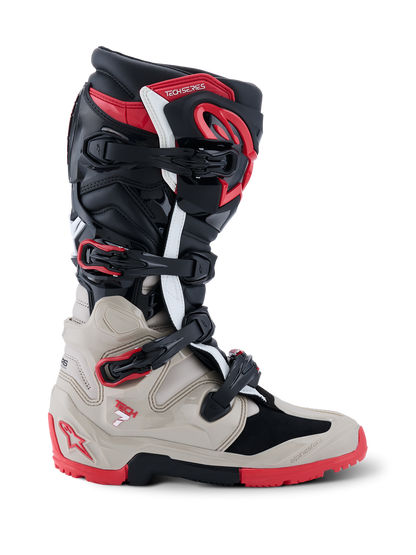Botas Alpinestars Tech 7 – Negro/Gris Claro/Rojo Brillante