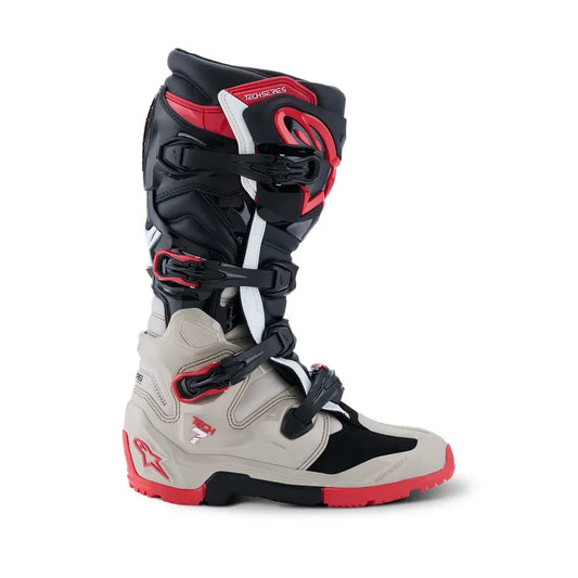 Botas Alpinestars Tech 7 – Negro/Gris Claro/Rojo Brillante