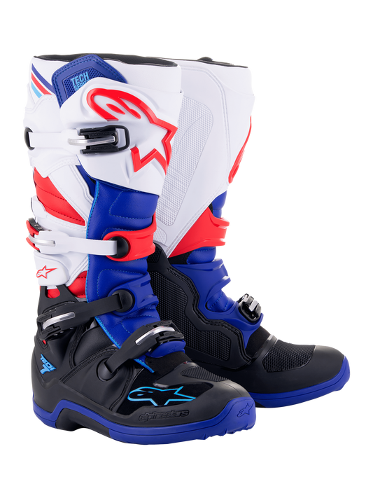 Botas Alpinestars Tech 7 - Azul/Rojo/Blanco