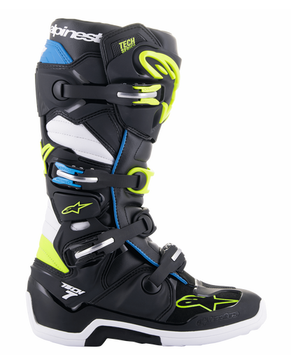 Botas Alpinestars Tech 7 -  Negro/Azul/Amarillo