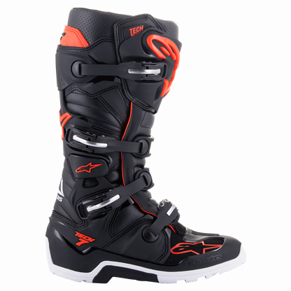 Botas Alpinestars Tech 7 Enduro - Negro/Rojo Fluorescent