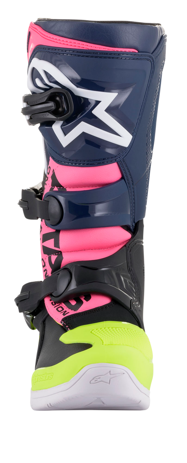 Botas Alpinestars Youth Tech 3S - Negro/Azul/Rosa/Blanco/Amarillo