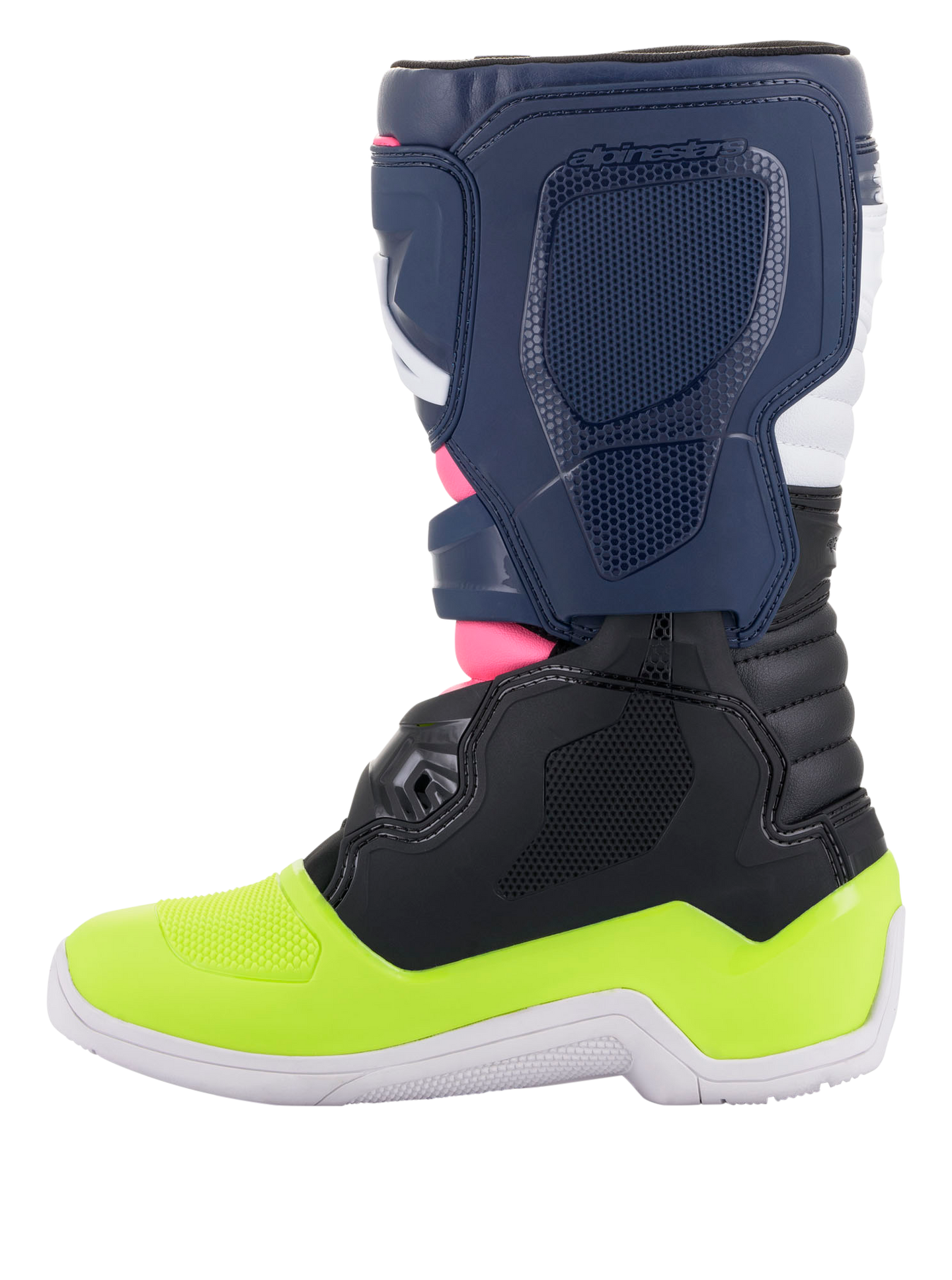 Botas Alpinestars Youth Tech 3S - Negro/Azul/Rosa/Blanco/Amarillo