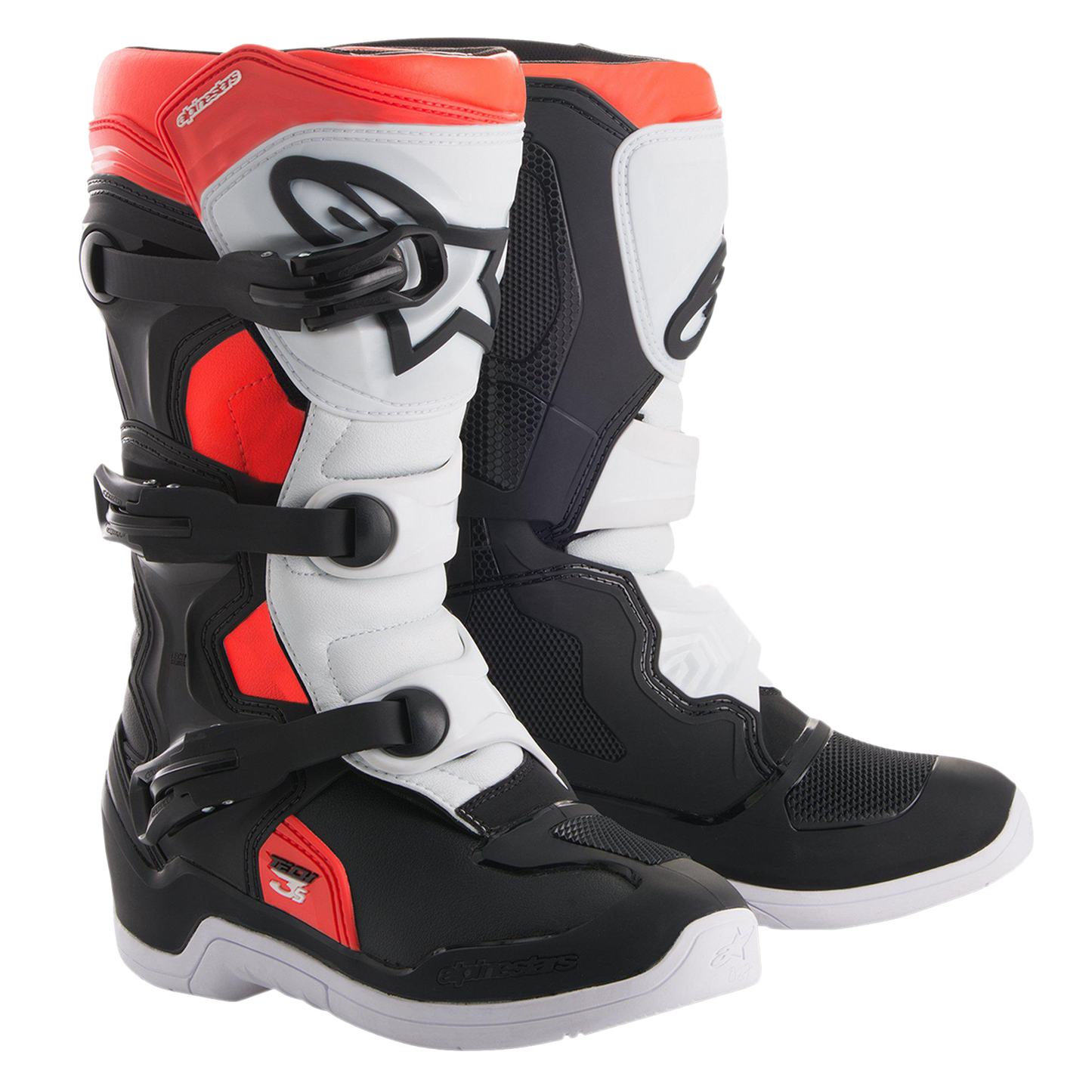 Botas Alpinestars Youth Tech 3S - Blanco/Negro/Naranja