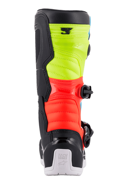 Botas Alpinestars Youth Tech 3S - Nergo/Amarillo/Rojo