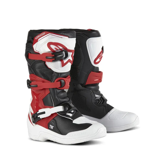 Botas de adolescente Alpinestars Tech 3S - blanco/negro/rojo