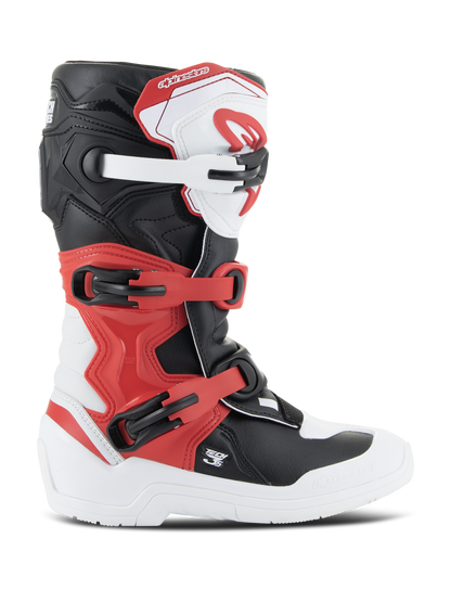 Botas de adolescente Alpinestars Tech 3S - blanco/negro/rojo