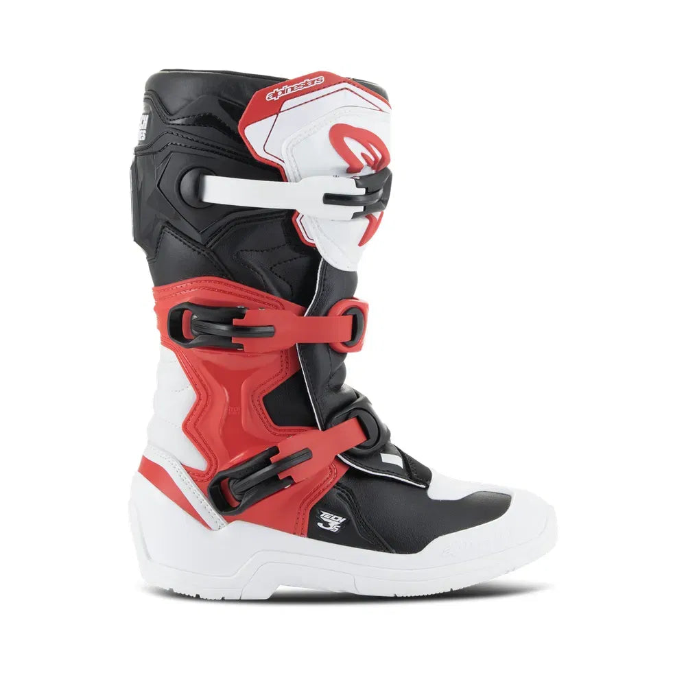 Botas de adolescente Alpinestars Tech 3S - blanco/negro/rojo