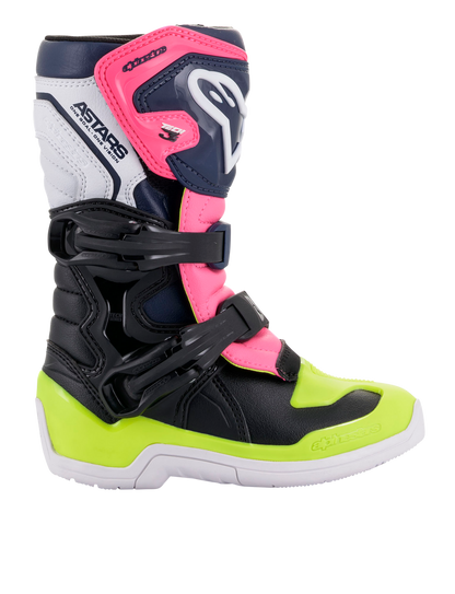 Botas Alpinestars Kids Tech 3S - Negro/Azul/Rosa